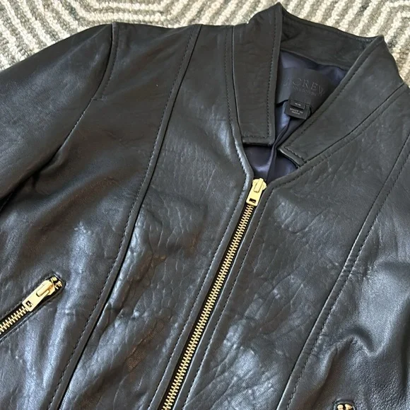 J crew leather jacket - Picture 2 of 10